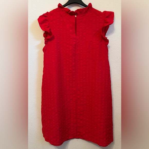 Emery Rose Charming Red Ruffle Sleeve Dress Size 1XL - Picture 2 of 5